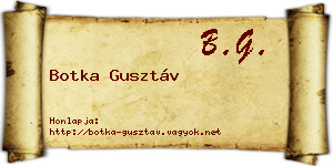 Botka Gusztáv névjegykártya