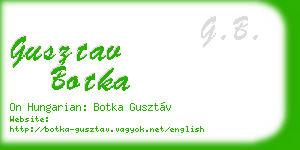gusztav botka business card