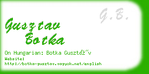 gusztav botka business card